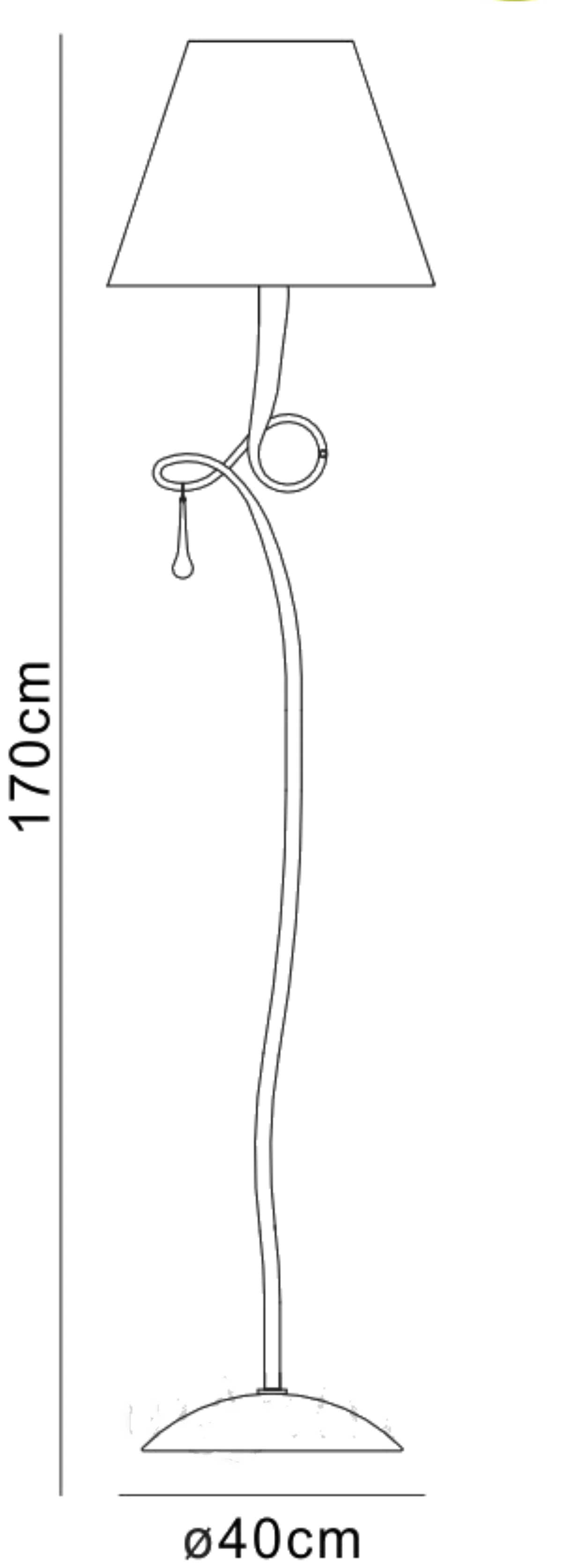 Paola Silver-Cream Floor Lamps Mantra Shaded Floor Lamps